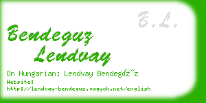 bendeguz lendvay business card